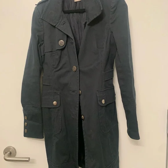 Karen Millen Denim Trench Coat - Picture 1 of 2